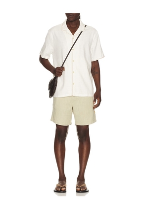 Marine Layer Embroidered Resort Shirt in White. Size L. Also in S.