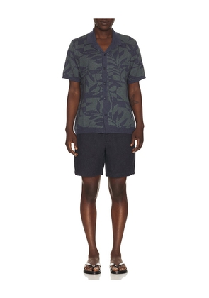 Marine Layer 7 Saturday Hemp Chino Short in Navy. Size L. Also in S, M, XL/1X.