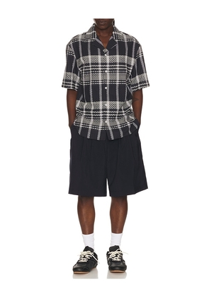 KROST Plaid Dash Bowling Shirt in Navy. Size L. Also in M, S, XL/1X.