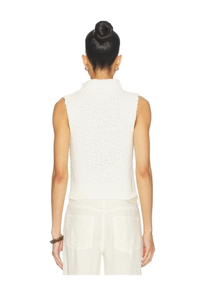 SABLYN Atticus Roll Neck Cropped Tank in White. Size L. Also in M.