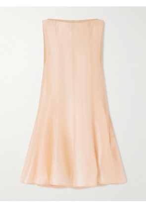 KHAITE - Mags Paneled Satin-twill Mini Dress - Orange - US0,US2,US4,US6,US8