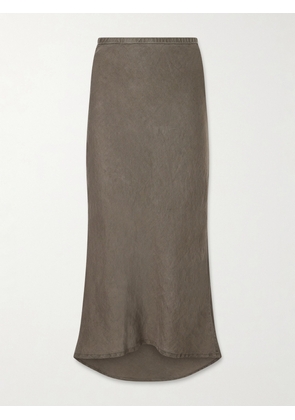 James Perse - Linen Midi Skirt - Green - 0,1,2,3,4