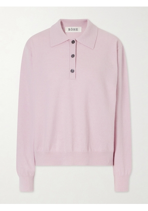 RÓHE - Gabriela Wool-blend Polo Sweater - Pink - FR 34,FR 36,FR 38,FR 40,FR 42,FR 44
