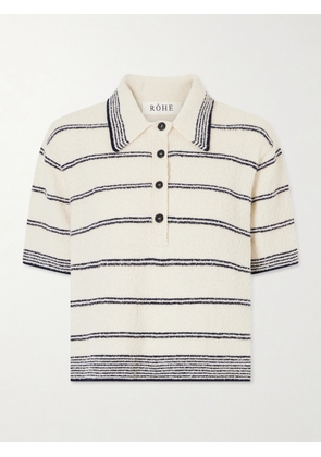 RÓHE - Klara Striped Cotton-blend Terry Polo Shirt - Multi - FR 34,FR 36,FR 38,FR 40,FR 42,FR 44
