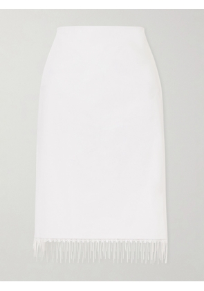 RÓHE - Sajam Lace-trimmed Cotton Midi Skirt - White - FR 34,FR 36,FR 38,FR 40,FR 42,FR 44