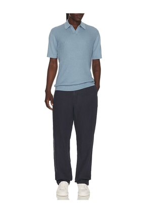Rag & Bone Saxon Silk Blend Johnny Polo in Baby Blue. Size L. Also in S, M, XL/1X.