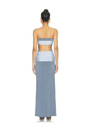 Tiger Mist Tove Maxi Dress in Blue. Size L. Also in XS, XXS.