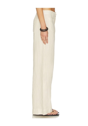 Sanctuary The Linen Marine Wide Leg Pants in Cream. Size 24. Also in 25, 26.