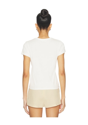 St. Agni Organic Cotton V Neck Tee in White. Size L. Also in XS.
