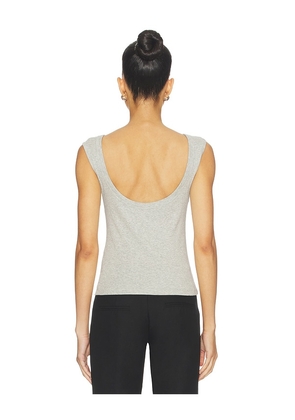 St. Agni Organic Cotton Ballerina Top in Grey. Size L. Also in S, M.