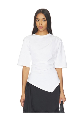 Rohe Reinvented Twisted T-shirt in White. Size 34. Also in 36, 38, 40, 42.