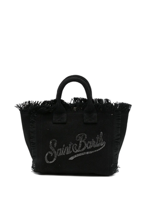 MC2 Saint Barth Vanity rhinestone-embellished frayed tote bag - Black