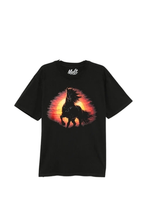 Melt horse-print T-shirt - Black