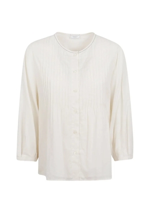Peserico pintuck bead-embellished shirt - Neutrals