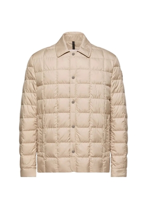 Moncler Castellana down quilted press-stud shirt jacket - Neutrals