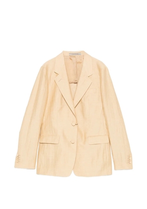 Tagliatore single-breasted slub-texture blazer - Neutrals