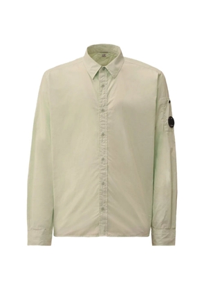 C.P. Company poplin long-sleeves lens-detail button-up shirt - Green