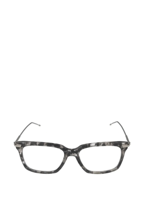 Thom Browne tortoiseshell-effect rectangle-frame glasses - Grey