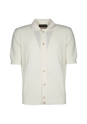 Filippo De Laurentiis open-knit short-sleeves shirt - White