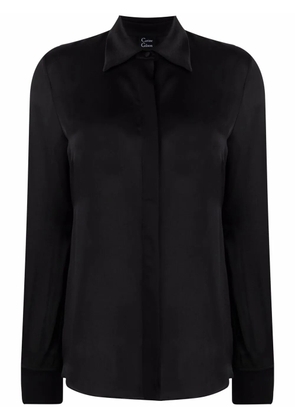Carine Gilson concealed button-fastening silk shirt - Black