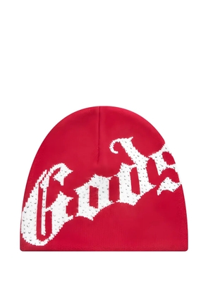 GODSPEED studded logo beanie hat - Red