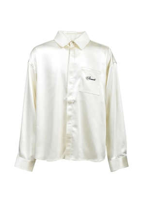 BREATH logo-embroidered shirt - White