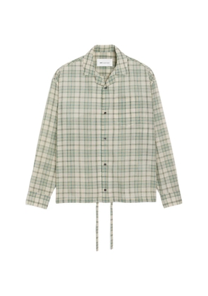 AMI Paris boxy cotton checkered shirt - Neutrals