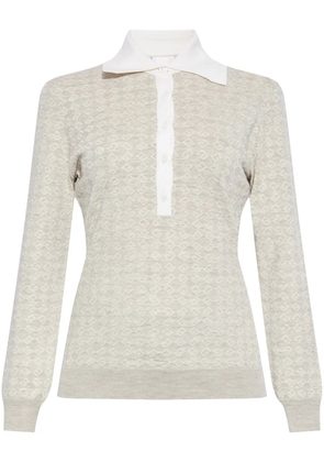 Givenchy monogram 72 jacquard polo jumper - Neutrals