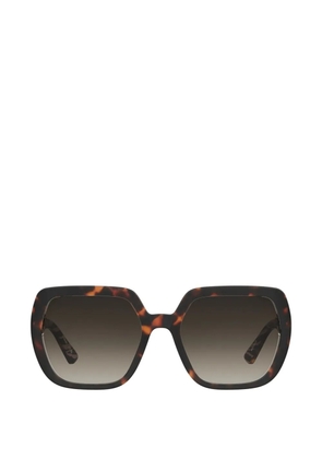 Love Moschino tortoiseshell-effect geometric-frame sunglasses - Brown