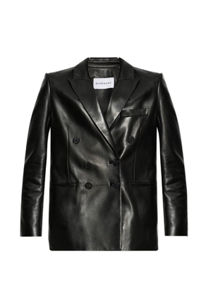 Givenchy double-breasted leather jacket - Black