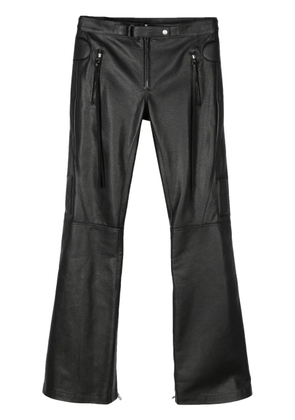 Courrèges leather straight-leg trousers - Black