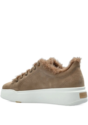 Max Mara fur trim trainers - Neutrals