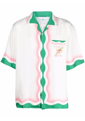 Casablanca Le Jeu de Ping Pong printed silk shirt - White