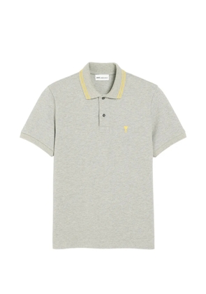 AMI Paris cotton Ami De Coeur polo - Grey