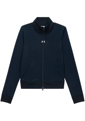 Courrèges embroidered-logo tracksuit jacket - Blue
