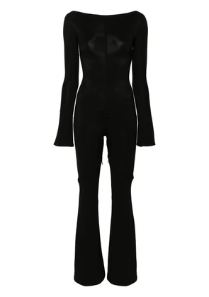 Courrèges Ellipse zip-up crepe jumpsuit - Black