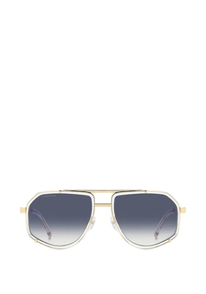 DSQUARED2 EYEWEAR geometric-frame sunglasses - Gold