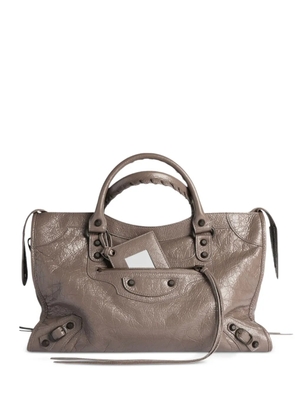 Balenciaga medium Le City leather tote Bag - Grey