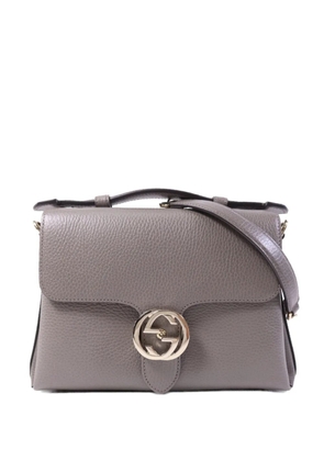 Gucci Pre-Owned logo-plaque chain messenger bag - Grey