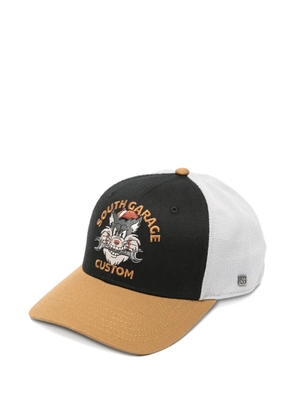 South garage embroidered mesh-panel cap - Black