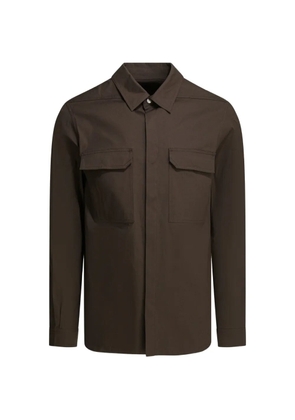 Rick Owens webbing-strap flap-pocket shirt jacket - Brown