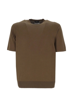 Hosio fine-knit T-shirt - Brown