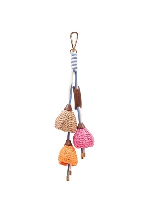 Marni flower-pendant keyring - Blue