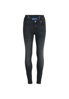 Karl Lagerfeld Jeans whiskered skinny jeans - Grey