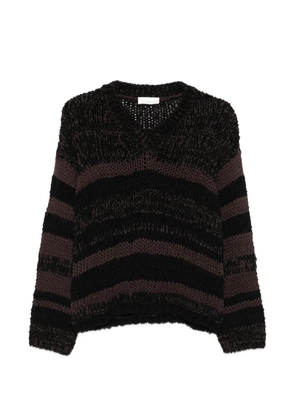 Roberto Collina striped chunky-knit sweater - Black