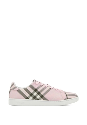 Burberry pattern lace-up sneakers - Pink