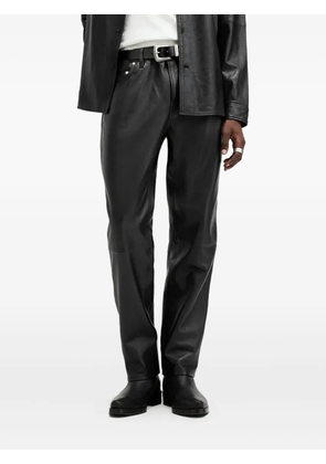 AllSaints Lynch leather panel trousers - Black