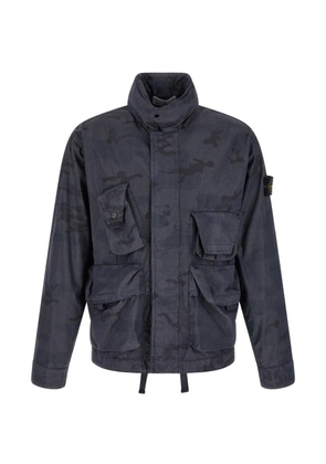 Stone Island camouflage-print jacket - Blue