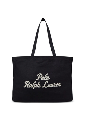 Polo Ralph Lauren logo-embroidered canvas tote bag - Black