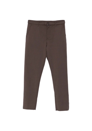 Canali Impeccabile belted wool trousers - Brown